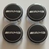 4 pcs (Set) 75mm - 2.95inch Black AMG Wheel Center Hub Caps