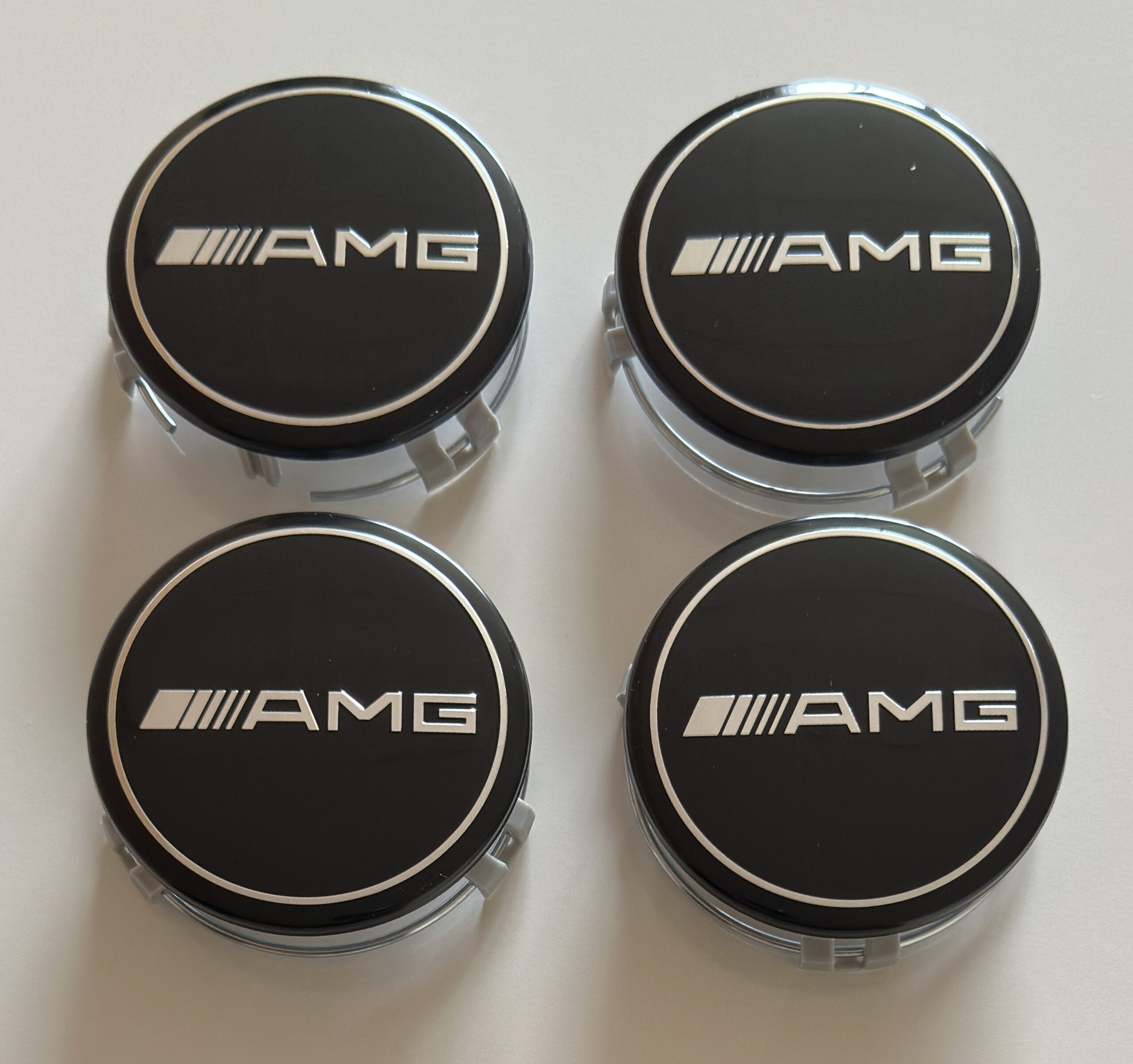 4 pcs (Set) 75mm - 2.95inch Black AMG Wheel Center Hub Caps