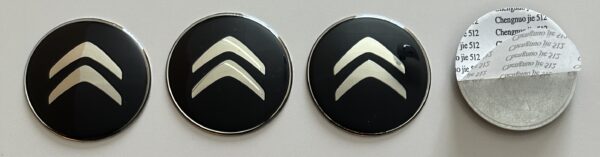original.jpeg 4 pcs (Set) 65mm - 2.56inch Black Citroen Wheel Center Hub Caps Stickers
