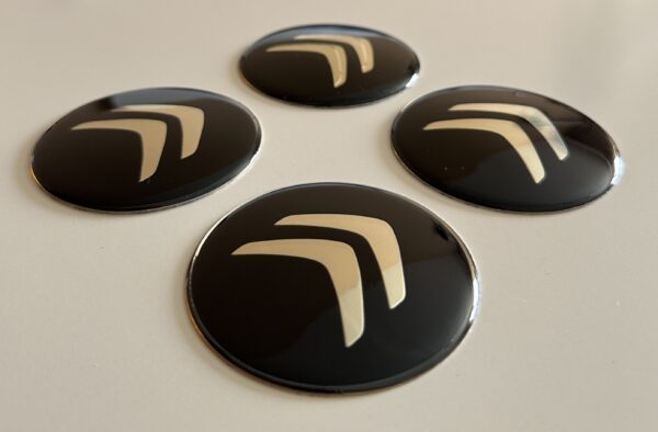 original.jpeg 4 pcs (Set) 65mm - 2.56inch Black Citroen Wheel Center Hub Caps Stickers