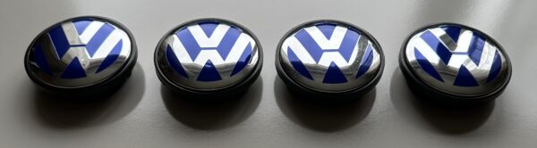 original.jpeg 4 pcs (Set) 70mm - 2.75inch Blue Volkswagen Wheel Center Hub Caps for Touareg