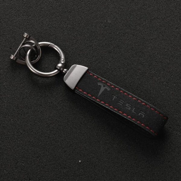 original.jpeg 1 pcs High Quality Alcantara Tesla Keychain