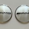 original.jpeg 4 pcs (Set) 65mm - 2.56inch Silver AMG Wheel Center Hub Caps Stickers