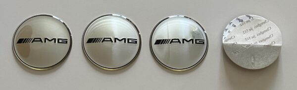 original.jpeg 4 pcs (Set) 65mm - 2.56inch Silver AMG Wheel Center Hub Caps Stickers