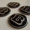 original.jpeg 4 pcs (Set) 56mm - 2.20inch Black BRABUS Wheel Center Hub Caps Stickers