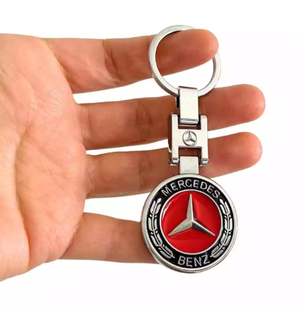 1 pcs High Quality Black & Red Mercedes Benz Metal Keychain