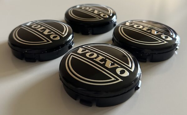 original.jpeg 4 pcs (Set) 64mm - 2.52inch Black Volvo Wheel Center Hub Caps (3546923)