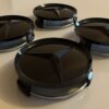 4 pcs (Set) 75mm - 2.95inch Full Black Glossy Mercedes Benz Wheel Center Hub Caps