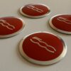 original.jpeg 4 pcs (Set) 56mm - 2.20inch Red & Silver Fiat 500 Wheel Center Hub Caps Stickers