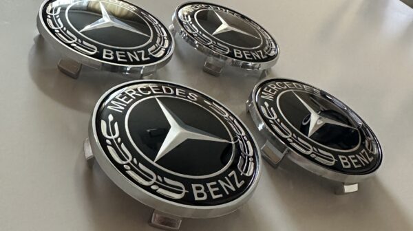 original.jpeg 4 pcs (Set) 68mm - 2.68inch Black Mercedes Benz Wheel Center Hub Caps