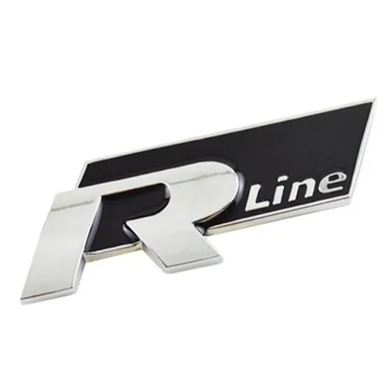 original.png 1 pcs Black Volkswagen R Line Metal Emblem Sticker