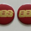 original.jpeg 4 pcs (Set) 56mm - 2.20inch Red & Gold BBS Wheel Center Hub Caps Stickers