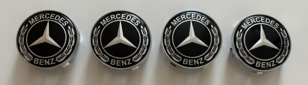 original.jpeg 4 pcs (Set) 68mm - 2.68inch Black Mercedes Benz Wheel Center Hub Caps