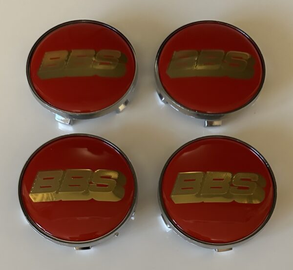 original.jpeg 4 pcs (Set) 68mm - 2.68inch Red & Gold BBS Wheel Center Hub Caps
