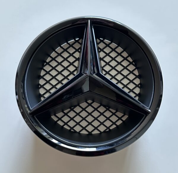 original.jpeg Mercedes Benz W204 Front Grill Emblem Badge – 185mm - 7.28inch Gloss Black Star – Fits 2007-2014 C-Class (A0008880060) – OEM Style Replacement
