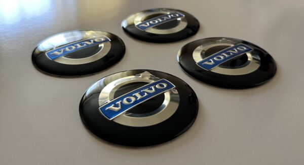 original.jpeg 4 pcs (Set) 65mm - 2.56inch Black Volvo Wheel Center Hub Caps Stickers