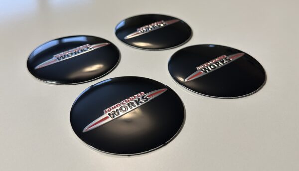 original.jpeg 4 pcs (Set) 56mm - 2.20inch Black John Cooper Works Wheel Center Hub Caps Stickers