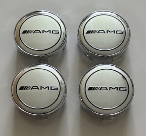 original.jpeg 4 pcs (Set) 60mm - 2.36inch Silver AMG Wheel Center Hub Caps
