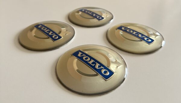 original.jpeg 4 pcs (Set) 65mm - 2.56inch Silver Volvo Wheel Center Hub Caps Stickers