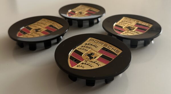 original.jpeg 4 pcs (Set) 65mm - 2.56inch Black Porsche Wheel Center Hub Caps