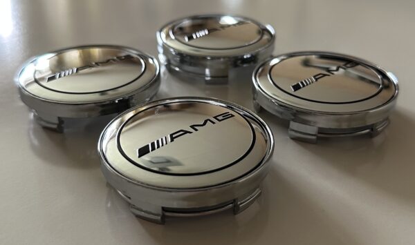 4 pcs (Set) 60mm - 2.36inch Silver AMG Wheel Center Hub Caps