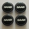 original.jpeg 4 pcs (Set) 63mm - 2.48inch Black SAAB Wheel Center Hub Caps
