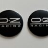 4 pcs (Set) 56mm - 2.20inch Black & Silver OZ Racing Wheel Center Hub Caps Stickers