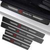 original.jpeg 4 pcs Carbon Fiber Car Door Sill Scuff Protector Set for Mercedes Benz - Anti-Scratch Strip (Red Logo)