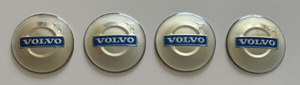 original.jpeg 4 pcs (Set) 65mm - 2.56inch Silver Volvo Wheel Center Hub Caps Stickers