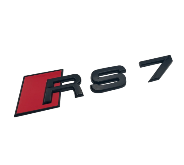 original.png 1 pcs Black Audi RS7 Metal Emblem Sticker