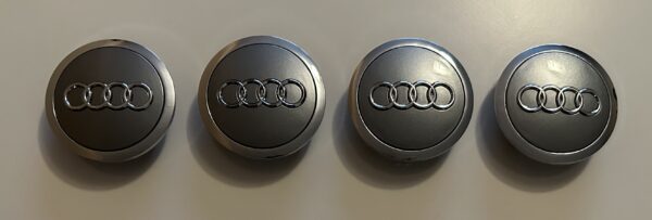 original.jpeg 4 pcs (Set) 69mm - 2.72inch Matte Gray Audi Wheel Center Hub Caps