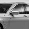 original.png 1 pcs Silver Glossy BMW M Performance Emblem Sticker Metal