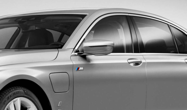 original.png 1 pcs Silver Glossy BMW M Performance Emblem Sticker Metal