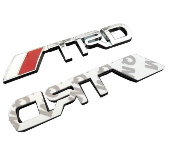 original.png 1 pcs Silver Toyota TRD Metal Emblem Sticker
