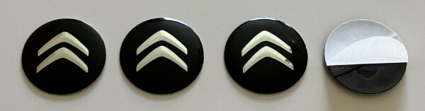 original.jpeg 4 pcs (Set) 56mm - 2.20inch Black Citroen Wheel Center Hub Caps Stickers