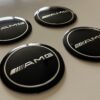 original.jpeg 4 pcs (Set) 56mm - 2.20inch Black AMG Wheel Center Hub Caps Stickers