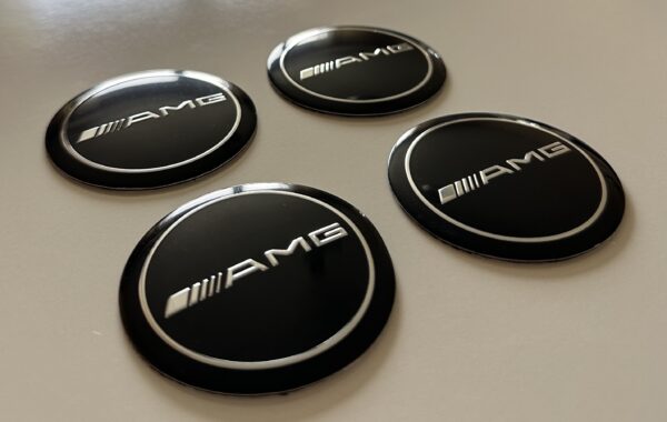 original.jpeg 4 pcs (Set) 56mm - 2.20inch Black AMG Wheel Center Hub Caps Stickers