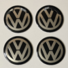 original.png 4 pcs (Set) 65mm - 2.56inch Black Volkswagen Wheel Center Hub Caps Stickers