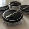 4 pcs (Set) 75mm - 2.95inch Black AMG Wheel Center Hub Caps