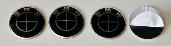 original.jpeg 4 pcs (Set) 56mm - 2.20inch Full Black BMW Wheel Center Hub Caps Stickers