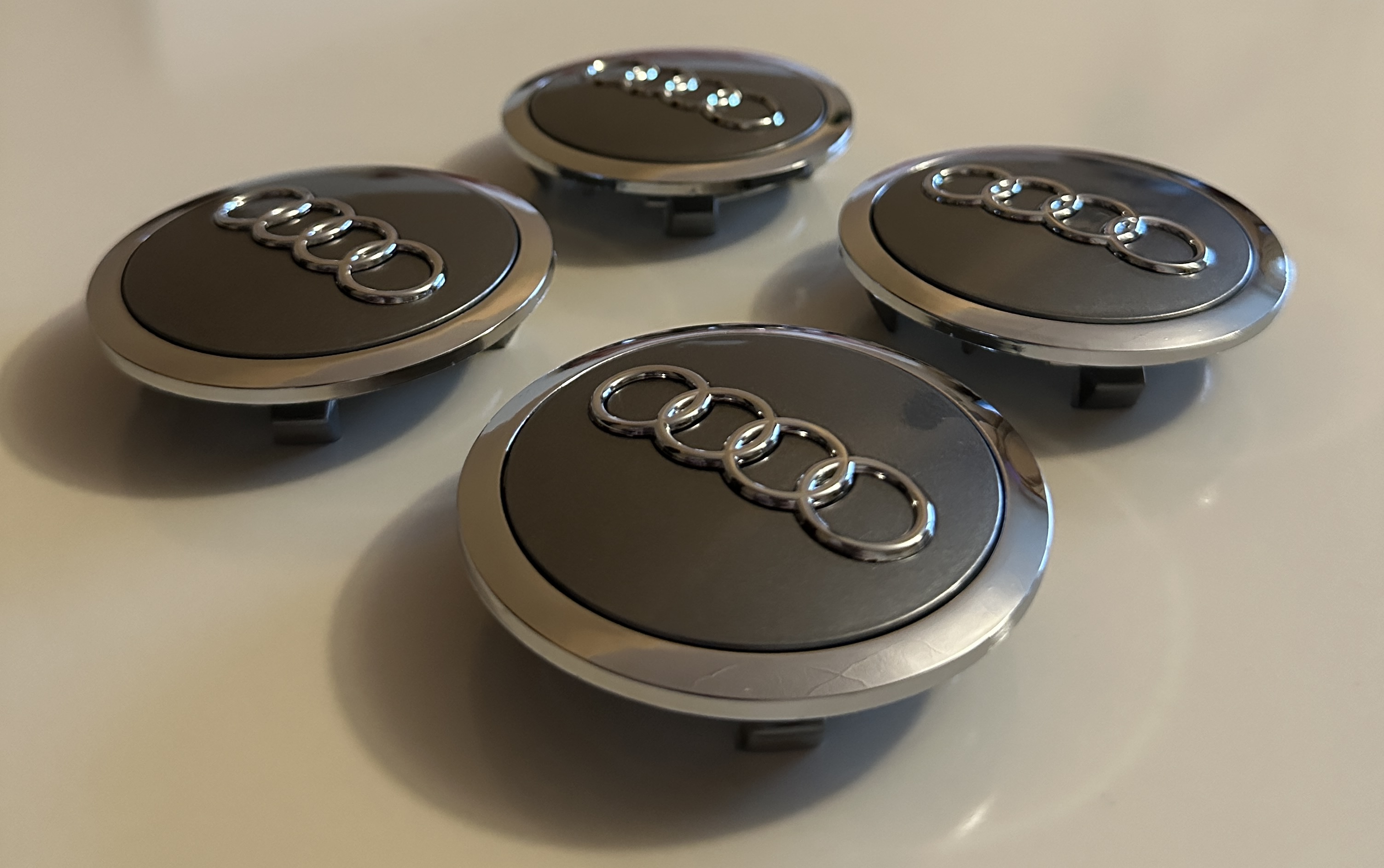 original.jpeg 4 pcs (Set) 69mm - 2.72inch Matte Gray Audi Wheel Center Hub Caps