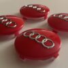 original.jpeg 4 pcs (Set) 60mm - 2.36inch Glossy Red Audi Wheel Center Hub Caps (4B0601170)