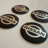 4 pcs (Set) 56mm - 2.20inch Black Nissan Wheel Center Hub Caps Stickers