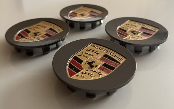 original.jpeg 4 pcs (Set) 76mm - 2.99inch Gray Porsche Wheel Center Hub Caps
