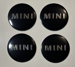 original.jpeg 4 pcs (Set) 56mm - 2.20inch Black Mini Cooper Wheel Center Hub Caps Stickers