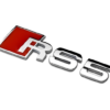 original.png 1 pcs Silver Audi RS5 Metal Emblem Sticker