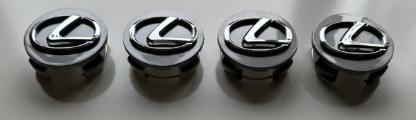 4 pcs (Set) 62mm - 2.44inch Gray Lexus Wheel Center Hub Caps