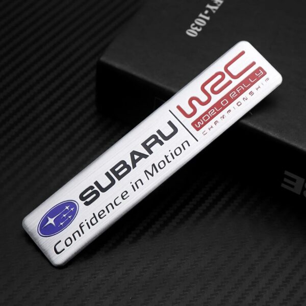 original.jpeg 1 pcs Silver Subaru WRC Metal Emblem Sticker