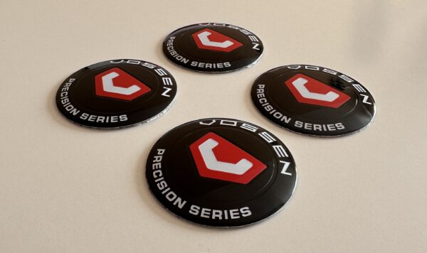 original.jpeg 4 pcs (Set) 56mm - 2.20inch Black & Red Vossen Wheel Center Hub Caps Stickers
