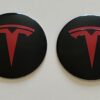 original.jpeg 4 pcs (Set) 65mm - 2.56inch Black & Red Tesla Wheel Center Hub Caps Stickers